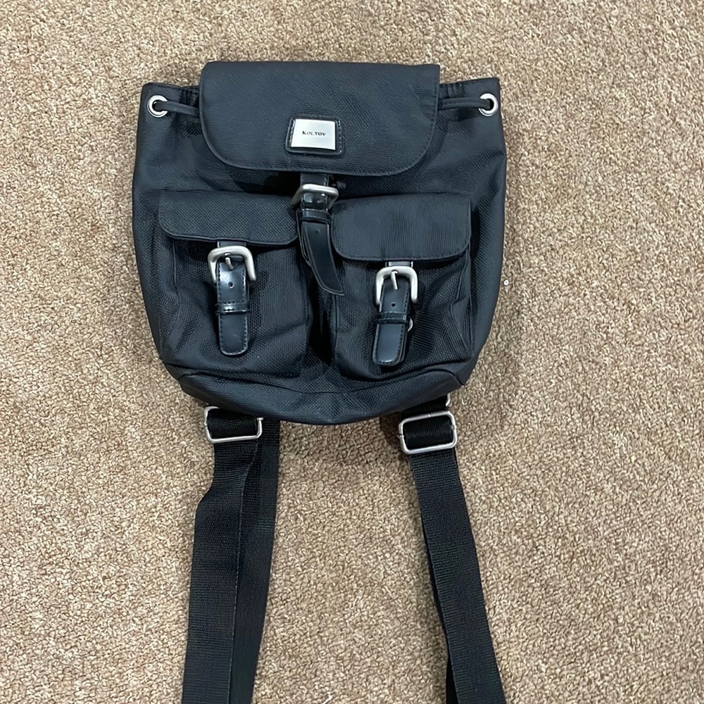 Koltov Black Mini Backpack